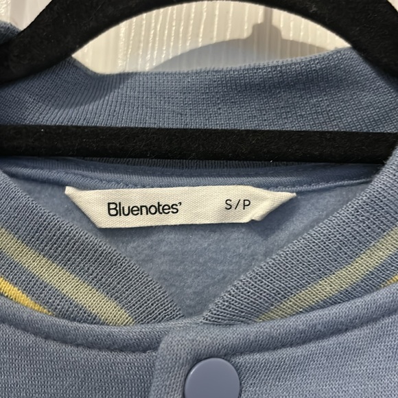 Bluenotes blue fleece bomber varsity‎ jacket - Picture 2 of 5